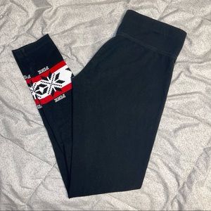 Victorias Secret Christmas Winter Themed Leggings Size Small